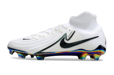 Men's Nike Phantom Luna Elite FG Firm Ground High-Tops Football Boots - White/Black/Gold
