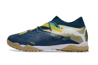 Men's Puma x Neymar Future 7 Ultimate bna TF Artificial Turf Low-Tops Football Shoes - Blue/Yellow/Green