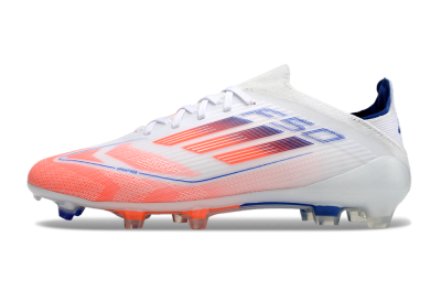 Unisex Adidas F50 Elite Firm Ground Low-Tops Football Boots - Pink/White/Blue