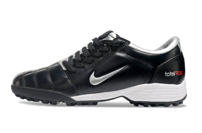 Men's Nike Total 90 II TF Artificial Turf Low-Tops Football Shoes - Black/Silver/Red