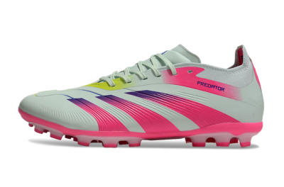Unisex Adidas Predator Elite 24 MG Multi Ground Low-Tops Football Boots - Jade/Purple/Pink
