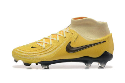 Men's Nike Phantom Luna Elite FG Firm Ground High-Tops Football Boots - Yellow/White/Black