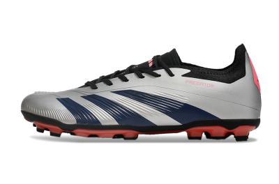 Men's Adidas Predator Elite 24 MG Multi Ground Low-Tops Football Boots - Silver/Blue/Red