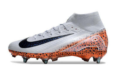 Men's Nike Air Zoom Mercurial Superfly 10 Elite SG Soft Ground High-Tops Football Boots - Grey/Black/Leopard