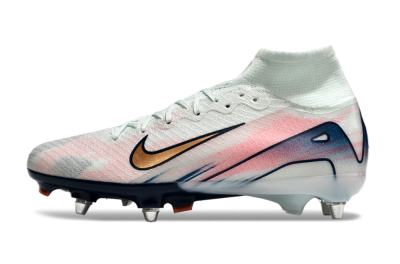 Men's Nike Air Zoom Mercurial Superfly 10 Elite SG Soft Ground High-Tops Football Boots - Jade/Pink/Gold/Blue