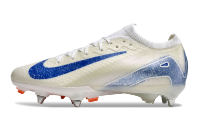 Men's Nike Air Zoom Mercurial Vapor 16 Elite SG Soft Ground Low-Tops Football Boots - Beige/Blue/White