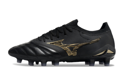 Men's Mizuno Morelia Neo 3 FG Firm Ground Low-Tops Football Boots - Black/Gold