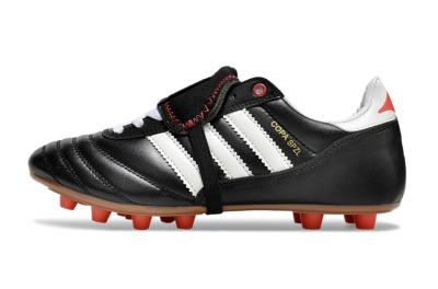 Men's Adidas Mundial Team Astro TF Artificial Turf Low-Tops Football Shoes - Black/White/Red