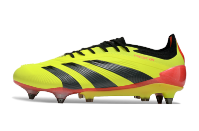 Men's Adidas Predator 24 Elite SG Soft Ground Low-Tops Football Boots - Yellow/Black/Red
