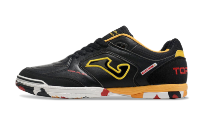 Men's Joma Top Flex IC Indoor & Futsal Low-Tops Football Shoes - Black/Yellow/Red