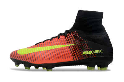 Men's Nike Zoom Superfly 5 Elite FG Firm Ground High-Tops Football Boots - Red/Black/Yellow