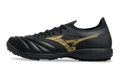Men's Mizuno Morelia Neo Sala M8 TF Artificial Turf Low-Tops Football Shoes - Black/Gold