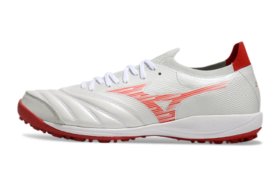Men's Mizuno Morelia Neo Sala M8 TF Artificial Turf Low-Tops Football Shoes - Beige/Red/White