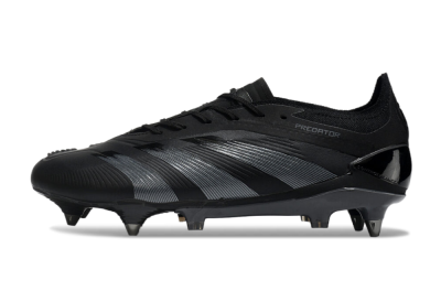 Men's Adidas Predator 24 Elite SG Soft Ground Low-Tops Football Boots - Black/Silver