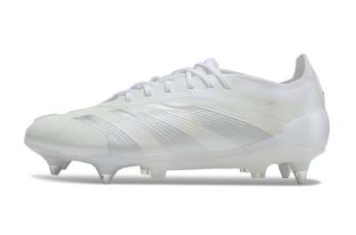 Men's Adidas Predator 24 Elite SG Soft Ground Low-Tops Football Boots - Beige/White/Silver