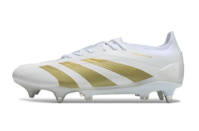Men's Adidas Predator 24 Elite SG Soft Ground Low-Tops Football Boots - Beige/White/Gold