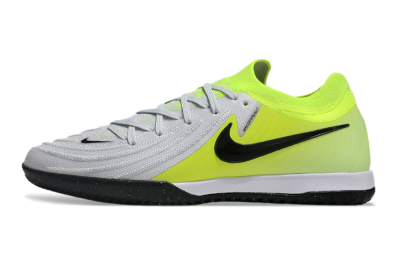 Men's Nike Phantom GX 2 Elite IC Indoor & Futsal Low-Tops Football Shoes - Grey/Black/Yellow
