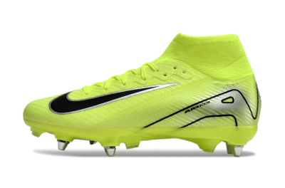 Men's Nike Air Zoom Mercurial Superfly 10 Elite SG Soft Ground High-Tops Football Boots - Yellow/Silver/Black