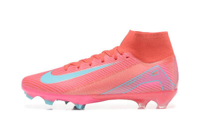 Men's Nike Air Zoom Mercurial Superfly 10 Elite FG Firm Ground High-Tops Football Boots - Red/Jade/Blue