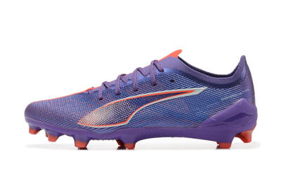 Men's Puma Ultra 5 Ultimate FG Firm Ground Low-Tops Football Boots - Purple/Blue/Red