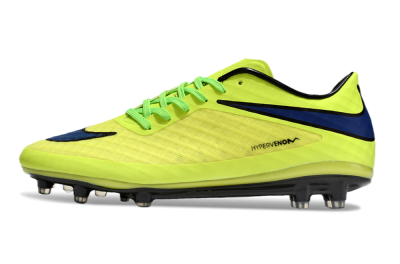 Men's Nike Hypervenom Phantom FG Firm Ground Low-Tops Football Boots - Yellow/Blue/Black