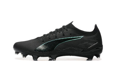 Men's Puma Ultra 5 Ultimate FG Firm Ground Low-Tops Football Boots - Black/Jade/White