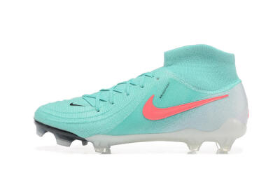 Men's Nike Phantom Luna Elite FG Firm Ground High-Tops Football Boots - Jade/Red/White