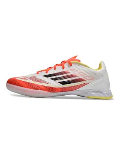 Unisex Adidas F50 Elite IC Indoor & Futsal Low-Tops Football Shoes - Red/White/Yellow