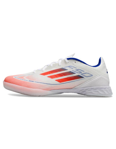 Unisex Adidas F50 Elite IC Indoor & Futsal Low-Tops Football Shoes - White/Red/Blue