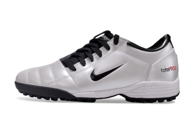 Men's Nike Total 90 II TF Artificial Turf Low-Tops Football Shoes - Silver/Black/White