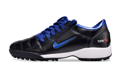 Men's Nike Total 90 II TF Artificial Turf Low-Tops Football Shoes - Black/Blue/White
