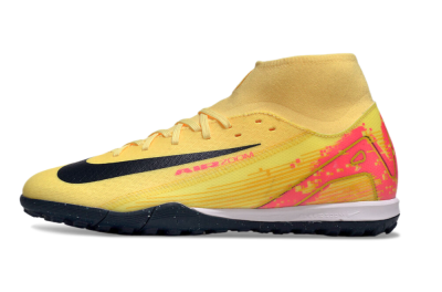 Men's Nike Air Zoom Mercurial Superfly 10 Elite TF Artificial Turf High-Tops Football Shoes - Yellow/Black/Red