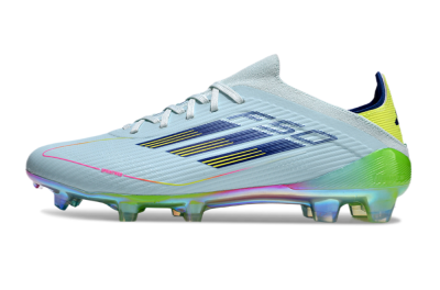 Unisex Adidas F50 Elite FG Firm Ground Low-Tops Football Boots - Jade/Blue/Yellow