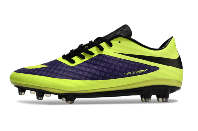 Men's Nike Hypervenom Phantom FG Firm Ground Low-Tops Football Boots - Purple/Yellow/Black