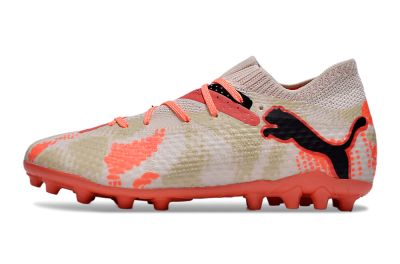 Men's Puma Future Ultimate MG Multi Ground Low-Tops Football Boots - Pink/Red/Black