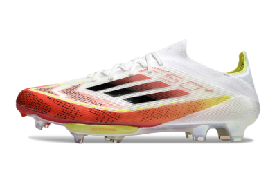 Men's Adidas F50+ Lightstrike Elite FG Firm Ground Low-Tops Football Boots - Red/White/Yellow