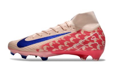Unisex Nike Air Zoom Mercurial Superfly 10 Elite FG Firm Ground High-Tops Football Boots - Pink/Blue/Red