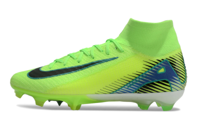 Unisex Nike Air Zoom Mercurial Superfly 10 Elite FG Firm Ground High-Tops Football Boots - Yellow/Black/Blue