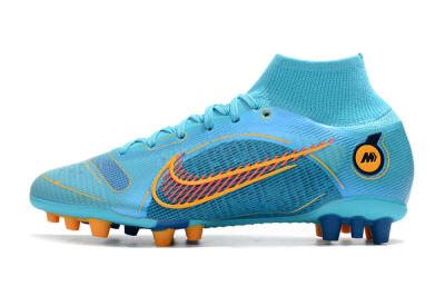 Men's Nike Mercurial Superfly 8 Elite AG Artificial Grass High-Tops Football Boots - Blue/Yellow/Black