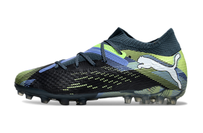 Men's Puma Future Ultimate MG Multi Ground Low-Tops Football Boots - Black/Blue/Yellow