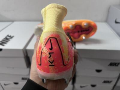 Men's Nike Air Zoom Mercurial Superfly 10 Elite SG Soft Ground High-Tops Football Boots - Black/Silver/Blue