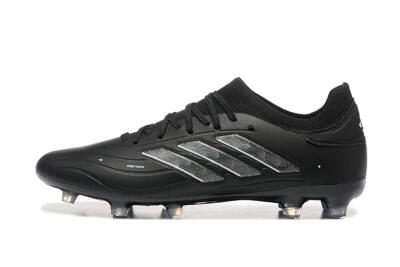 Men's Adidas Copa Pure 2+ FG Firm Ground Low-Tops Football Boots - Black/Silver/Blue