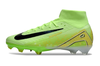 Unisex Nike Air Zoom Mercurial Superfly 10 Elite FG Firm Ground High-Tops Football Boots - Green/Black/White