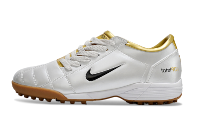 Men's Nike Total 90 II TF Artificial Turf Low-Tops Football Shoes - Silver/Black/Gold