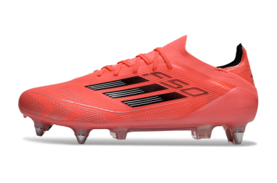 Men's Adidas F50 Elite SG Soft Ground Low-Tops Football Boots - Red/Black/Silver