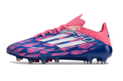 Men's Adidas F50 Elite AG Artificial Grass Low-Tops Football Boots - Blue/Pink/White