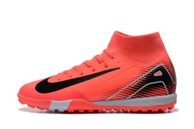 Unisex Nike Air Zoom Mercurial Superfly 10 Elite TF Artificial Turf High-Tops Football Shoes - Pink/Black/Grey