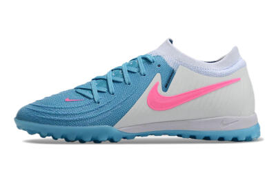 Men's Nike Phantom GX 2 Elite TF Artificial Turf Low-Tops Football Shoes - Blue/White/Pink
