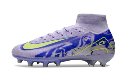 Men's Nike Air Zoom Mercurial Superfly 10 Elite AG Artificial Grass High-Tops Football Boots - Purple/Yellow/Blue