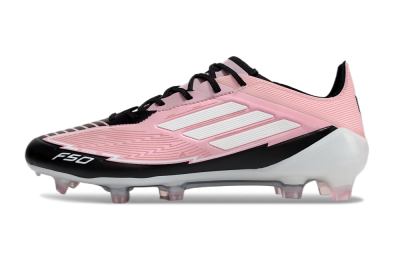 Men's Messi x Adidas F50 Elite FG Firm Ground Low-Tops Football Boots - Pink/Black/White
